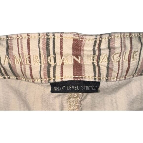 American Eagle Size 6 Hi-Rise Jegging 90s Y2K Stripped Preppy School Retro Fall - Picture 4 of 5
